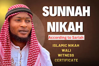 be your online nikah imam, witness, wali, certificate