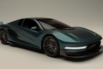 craft 3d realistic exterior,front fender, wheel, bumper,blender car,3d animation