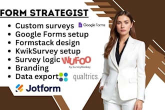 setup google forms jotform qualtrics pointerpro questionpro surveyplanet wufoo
