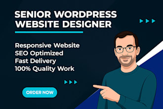 be your senior wordpress website designer, redo wordpress website
