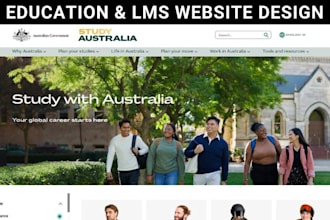 design educational website lms website education website elearning website