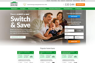 create mortgage website, loan website, mortgage, insurance and finance website