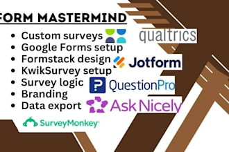 build jotform qualtrics questionpro surveymonkey surveyplanet asknicely enalyzer