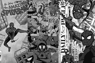 draw comic pages for graphic novels and magazines