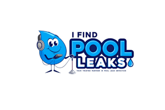 design cool pool leak detection mascot logo