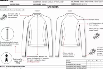 create realistic fashion apparel mockup clothing tech pack for your brand
