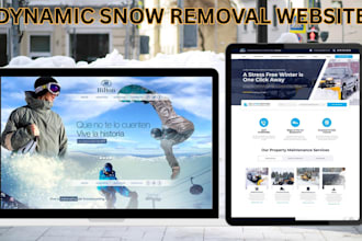 design responsive snow removal website landscaping website lawn care website