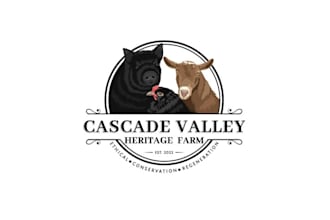 design amazing quit essential heritage farm logo