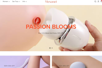 design adult shopify store adult toy store lingerie website adult web promotion