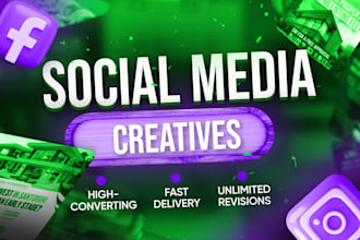 create social media design, facebook ads creatives and instagram posts