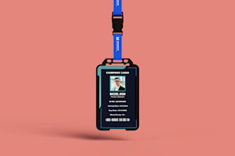 design creative corporate official student id card pass card visitor card design