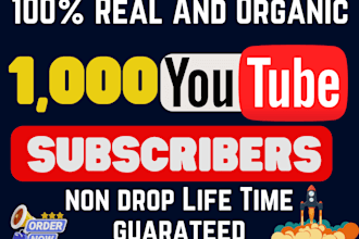 do 1k monetization approved subscriber in your youtube channel organically fast