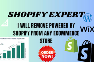 remove powered by shopify from your store footer dropshipping and work on store