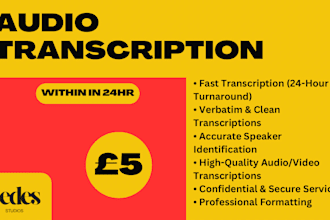 transcribe any audio or video into text