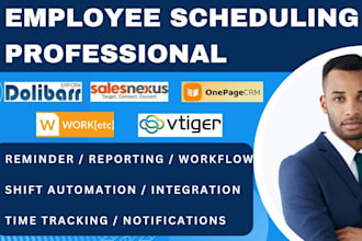 do employee scheduling dolibarr onepagecrm, claritysoft  bluecamroo teamleader