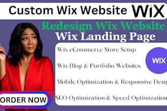 create custom wix website redesign wix website wix landing page for businesses