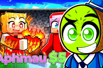 design aphmau minecraft thumbnail for youtube
