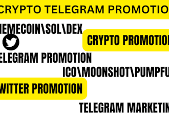 pump crypto project sol memecoin presale nft website twitter telegram promotion