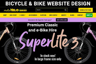 design dynamic bicycle website bike website  bicycle shopify store bike store