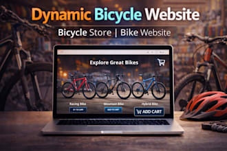 build dynamic bicycle website bicycle store bike website