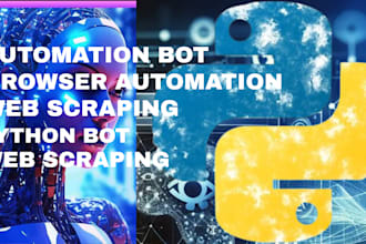 do browser automation, web scrapers, automation bot, web crawling using python