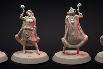 design 3d warhammers,deliver stl,cnc, 3mf,table gaming miniatures,custom figures