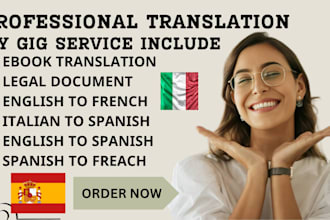 do ebook translation english to spanish translate legal document french to italy