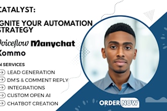 setup kommo CRM chatbot automate many chat integrate kommo manychat voiceflow