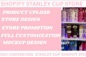 create shopify  store  etsy shop for stanley cup and fitness equipment