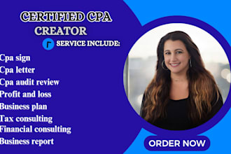 prepare and sign CPA certified financial statement,  cpa audit, comfort letter