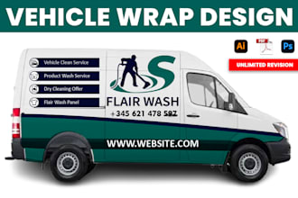 design custom car wrap, truck wrap, van wrap, or vehicle wrap design