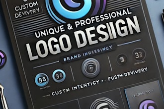 create a unique and professional logo for businesses or personal brands