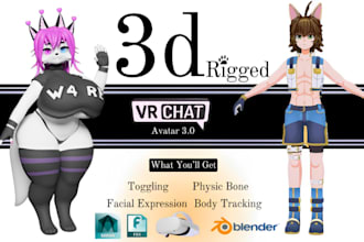 create custom vrchat avatar furry nsfw vrc character avis 3d anime vrchat model