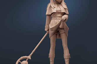 do 3d action figure anime 3d,nsfw toy print,fantasy stylized character,zbrush