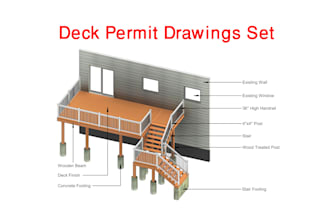 provide you deck permit drawings set