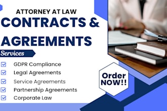 draft gdpr compliant legal agreements, ndas, and partnership contracts