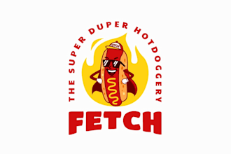 design hipster hotdog stand concept logo