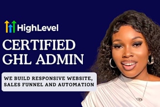 build gohighlevel website, sales funnel, workflow, go high level landing page