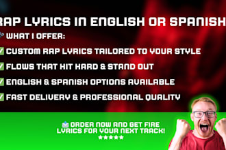 write unique lyrics in english or spanish