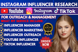 influencer manager research marketing campaign social media influencer kol list
