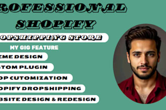build shopify dropshipping store, redesign shopify website