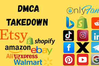 send dmca takedown notice to delete google,shopify,reddit,ig,tiktok,etsy by dmca