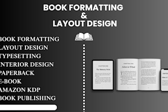 typeset and design your book layout for amazon KDP