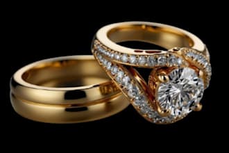 model custom 3d rings and earrings for 3d printing and rendering