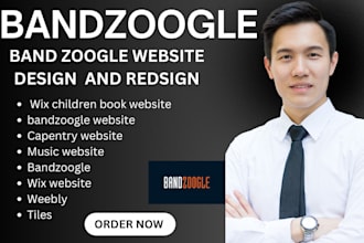 design bandzoogle website music website wix children book tile website weebly