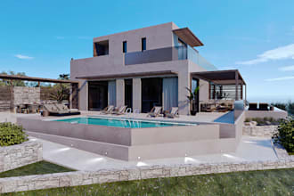 redesign house elevation,swimming pool, lobby hotel,real estate,rhino render,cgi