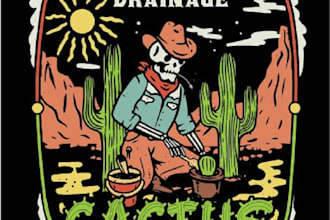 design a custom vintage skull agriculture and soil logo