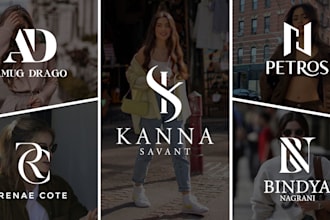 design luxury fashion apparel monogram and clothing brand logo