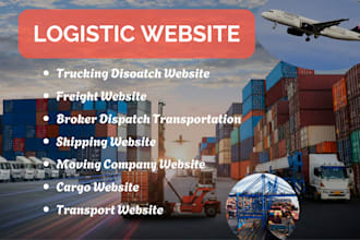 design a logistics website, cargo website, trucking, dispatch website