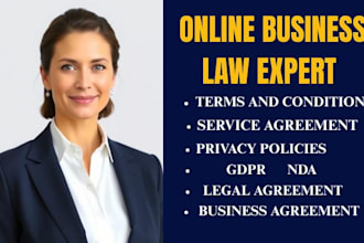 write gdpr terms and conditions, privacy policy , nda, ecommerce legal agreement